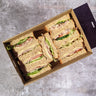 Finger sandwich ham cheese salad